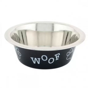 Woof Миска для собак металл черная d21см 1600 мл FBRPP-2Qt 320206