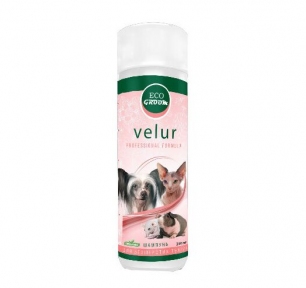 EcoGroom Velur (Экогрум Велюр) — Концентрированный органический шампунь для собак, котов и грызунов бесшерстных пород