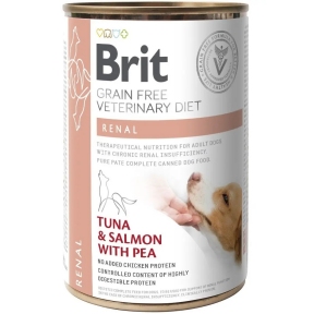 Brit VetDiets Dog Renal с тунцом и лососем влажный корм для собак при почечной недостаточности 400 г