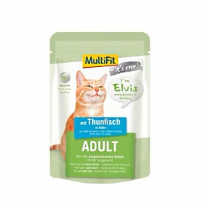 MultiFit Adult Влажный корм для кошек с тунцом в соусе, 85 г