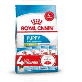 АКЦІЯ Royal Canin X-Small Puppy для цуценят мініатюрних порід до 10 місяців 1.5 кг + 4 паучі