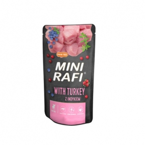 Консерва Dolina Noteci Rafi міні паштет для собак (індичка/чорниця/журавлина), 150 г