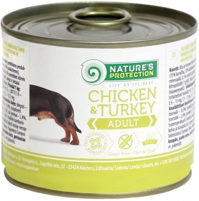 Корм Nature's Protection Adult Chicken & Turkey для собак с курицей и индейкой 200 гр.