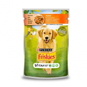 Friskies консервы для собак с курицей и морковью в подливе 100г Пауч 800847