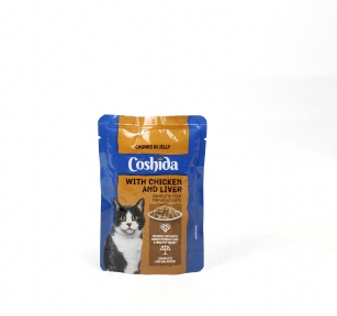 Павук Coshida в желе з куркою та печінкою, 100 г