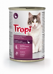 Консерва Tropi в соусе для кошек с гусем, 415 г