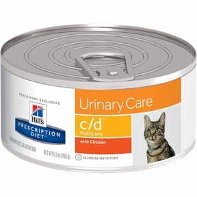 Hills PD Feline C/D Multicare сухой корм для поддержания здоровья мочевыводящих путей у кошек с курицей 