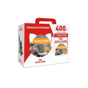 Акция Сухой корм Royal Canin Hair & Skin Care для кошек 2кг + 400г в подарок