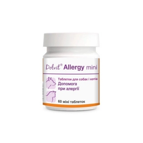 Dolvit Allergy mini таблетки при аллергии у собак и кошек, 60 табл