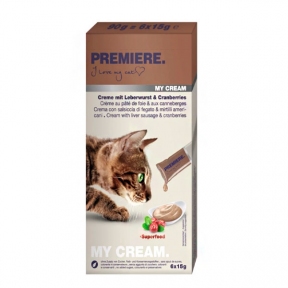 Сливочное лакомство Premier с печенью и клюквой, 6х15 г