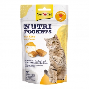 Nutri Pockets лакомство для котов сыр с таурином 60г