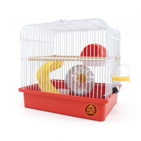 Клітка для гризунів Золота клітка, емальована з прямим верхом і космічним дизайном, 23*17*24 см