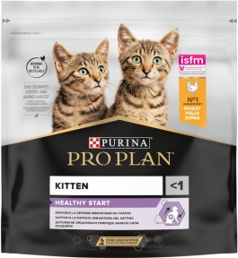 АКЦІЯ Purina Pro Plan Kitten <1 Healthy Start сухий корм з куркою для кошенят 400 гр