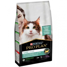 Pro Plan LiveClear Sterilised Turkey Сухой корм для стерилизованных котов и кошек от 1 года с индейкой