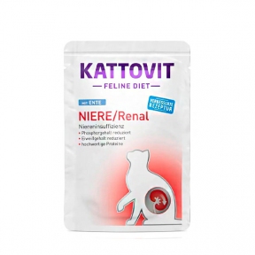 Kattovit Diet Renal Вологий корм для кішок паштет з качкою, 85 г