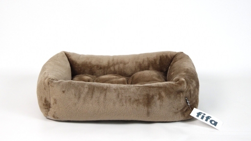 Лежак Карамель із бортом плюш, 57х45х14 см