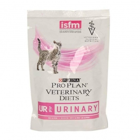 Purina Veterinary Diets UR Urinary Feline (павуч) Лікувальні консерви для кішок при сечокам'яній хворобі, з лососем 85 г