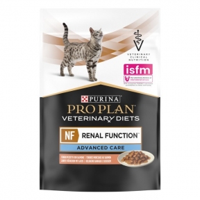 АКЦИЯ Purina Veterinary Diets NF влажный корм с лососем при почечной недостаточности у кошек 85 гр