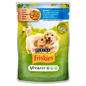 Friskies консервы для щенков с курицей и морковью в подливе 100г Пауч 800861