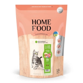 Home Food Kitten ягнятина з рисом Корм для кошенят (1,6 кг) 