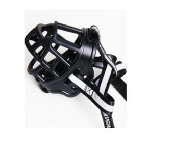 Намордник для собак гумовий зі світловідбиваючою смугою ЧОРНИЙ