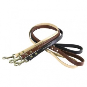 Поводок для собак подвійний зі стразами Еліт