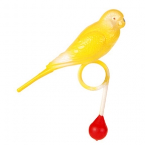 Попугай пластик игрушка для птиц 12х3 см