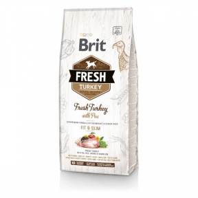 Brit Fresh Turkey, Pea Light Fit корм для собак 2.5кг и Консерва Brit Fresh Dog 400гр