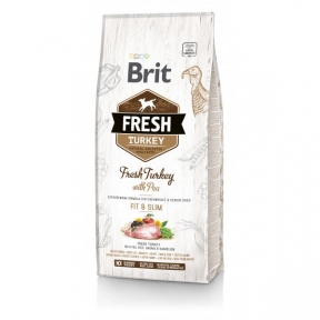 Brit Fresh Turkey, Pea Light Fit корм для собак 2.5 кг і Консерва Brit Fresh Dog 400гр