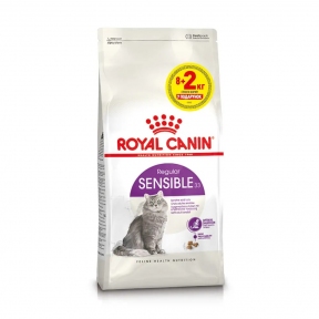 АКЦИЯ Royal Canin Sensible сухой корм для кошек с чувствительным пищеварением 8+2 кг