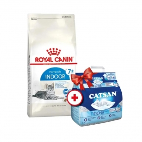 АКЦІЯ Royal Canin Indoor 7+ сухий корм для котів 3,5 кг + наповнювач Catsan 5 л