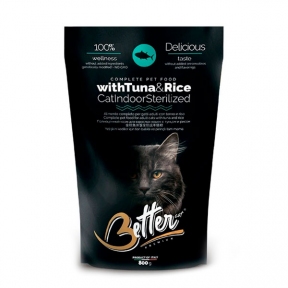 Better Adult Cat Indoor & Sterilised Tuna & Rice сухой корм для стерилизованных кошек с тунцом и рисом, 800г