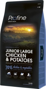Profine Junior Large Chiken Potatoes 15кг корм для щенков крупных пород с курицей и картофелем