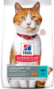 Hill's Science Plan Sterilised Cat Young Adult с тунцем сухой корм для стерилизованных кошек 1.5 кг