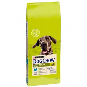 Dog Chow Large Breed Adult 2+ Сухой корм для собак крупных пород с индейкой, 14 кг