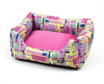 Ліжко Магія плащова тканина Малинова 75*56*19 см.