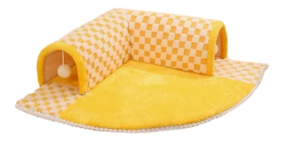 Коврик с туннелем плюшевый XL 80*80*22 см. 