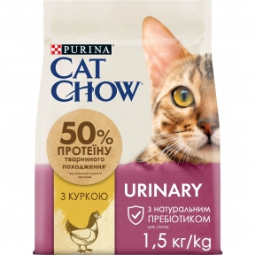 АКЦИЯ Cat Chow Urinary сухой корм для кошек для поддержания здоровья мочевыводящей системы 1,5 кг