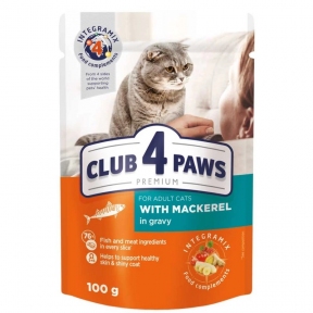 Club 4 Paws Premium макрель у соусі для котів 100 г Акція