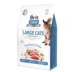 Brit Care Cat Grain-Free Large Cats Power and Vitality 2кг + ласощі для котів та кішок Brit Care Cat