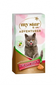 My Star Creamy Adventurer Лакомство для кошек, Индейка с клюквой и Утка с яблоками 24*15 гр