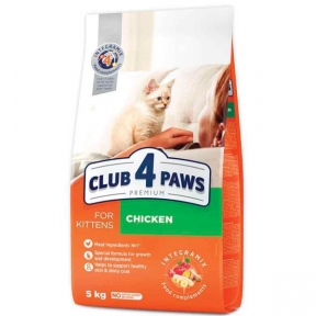 Акція -20%! Club 4 Paws (Клуб 4 лапи) Premium Kitten Chicken Сухий корм для кошенят з куркою, 5 кг