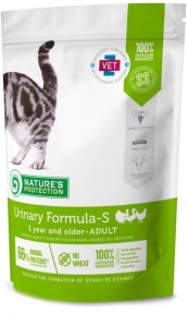 Корм Nature's Protection Urinary Formula-S Adult для кошек  для профилактики и лечения мочекаменной болезни 400 гр. 
