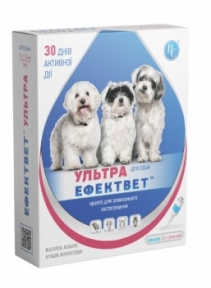 Ефектвет Ультра краплі для собак від бліх від 3 кг, (5 піпеток), ВетСинтез