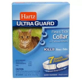 Ultra Guard Hartz белый ошейник для кошек от блох и клещей