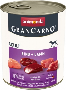 Animonda Gran Carno Adult Multi Meat Cocktail влажный корм с говядиной и ягненком для собак 800 гр