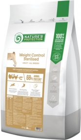 Корм Nature's Protection Weight Control Sterilised Adult all breeds для взрослых собак всех пород склонных к полноте и после стерилизации