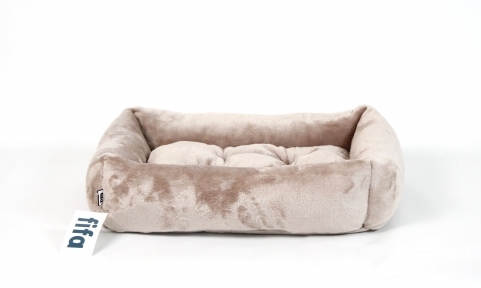 Шезлонг капучино з плюшевим бортиком