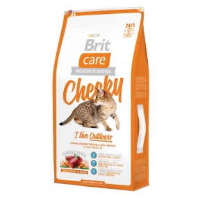 Brit Care Cat Cheeky I am Living Outdoor Гіпоалергенний корм для котів, що живуть на вулиці з олениною та рисом, 7+2 кг