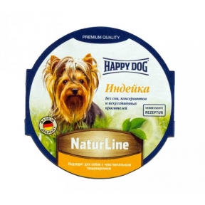 Консервы Happy Dog - для собак с индейкой в паштете 85г